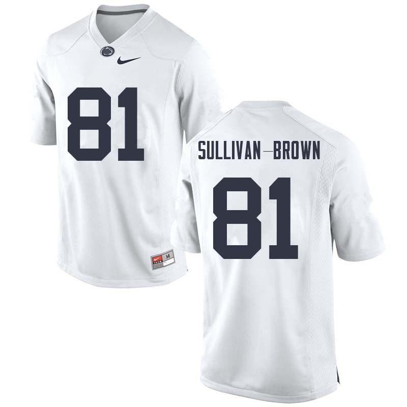 NCAA Nike Men's Penn State Nittany Lions Cameron Sullivan-Brown #81 College Football Authentic White Stitched Jersey MHL6698EV